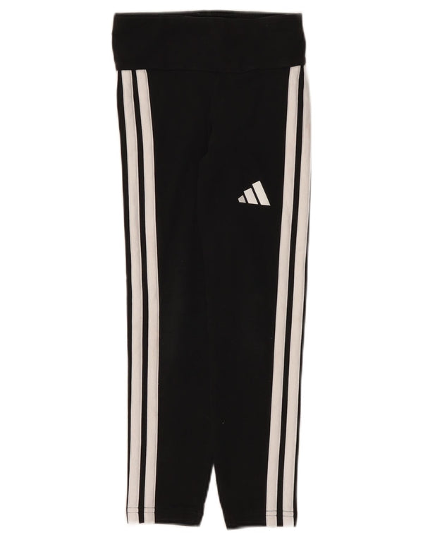 Leggings pentru fete Adidas 7-8 ani bumbac negru