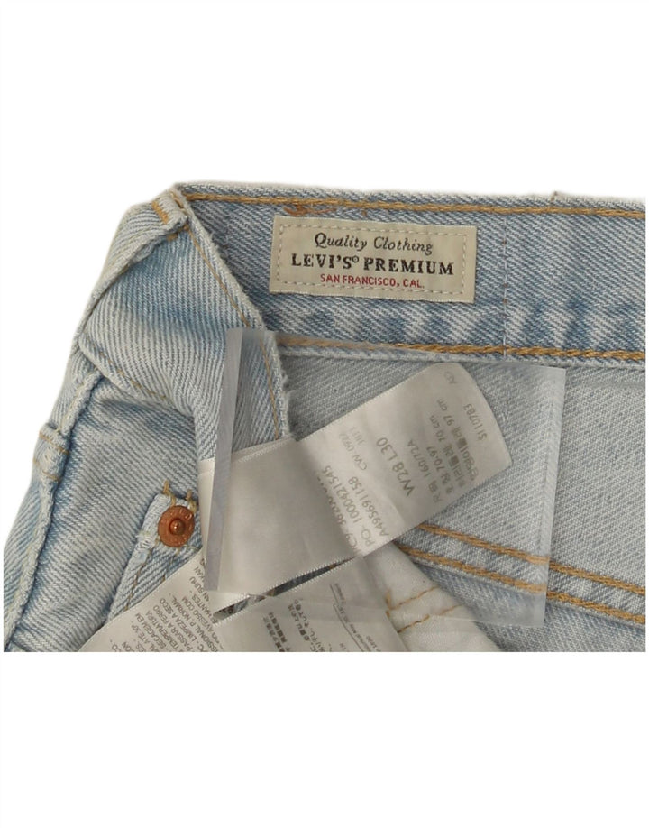 Pantaloni scurți din blugi pentru bărbați LEVI'S 501 W28, bumbac albastru mediu