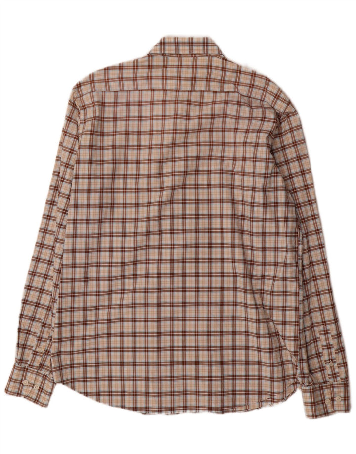 Cămașă pentru bărbați Ivy Oxford XL, bumbac cu carouri maro