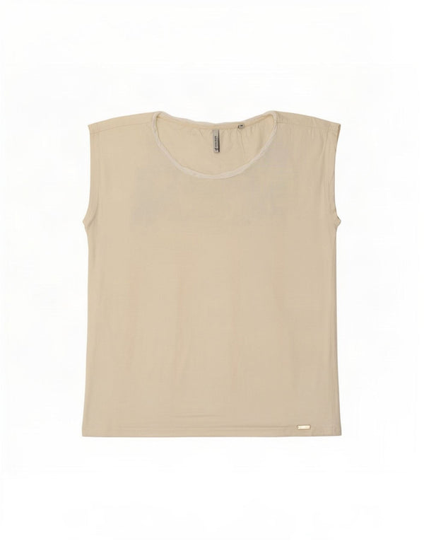 Woolrich Tricou pentru femei Top UK 12 Medium Off White Bumbac