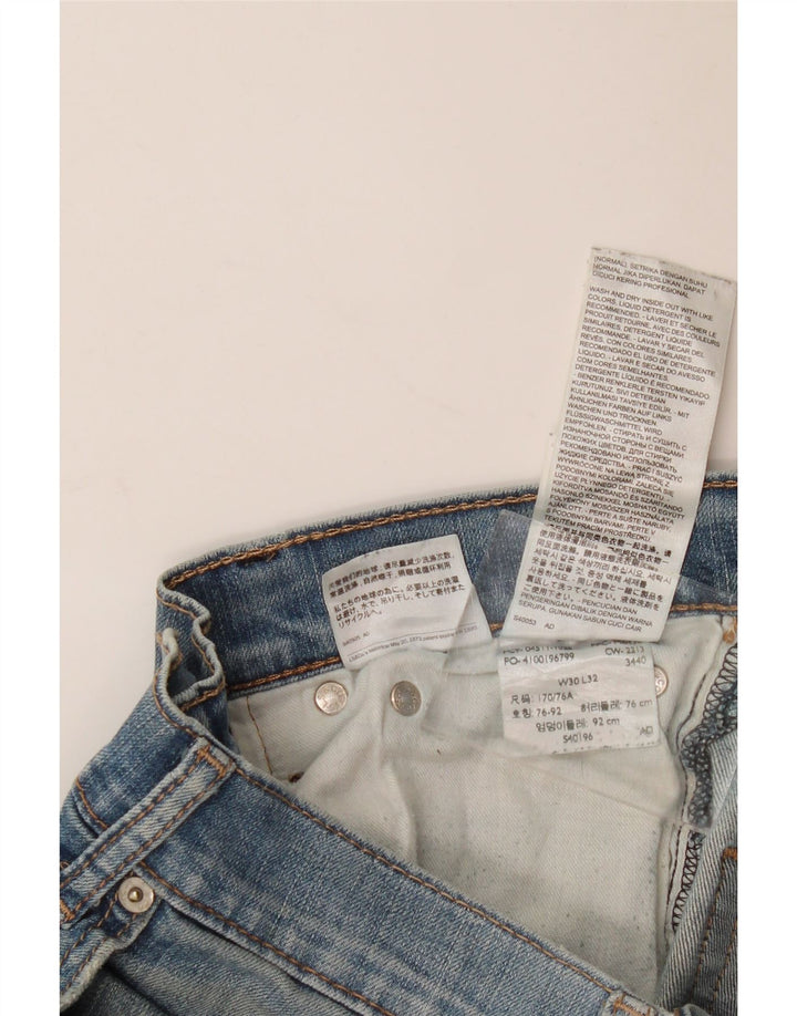 Blugi slim damă LEVI'S Distressed Slim W30 L32 Blue Bumbac