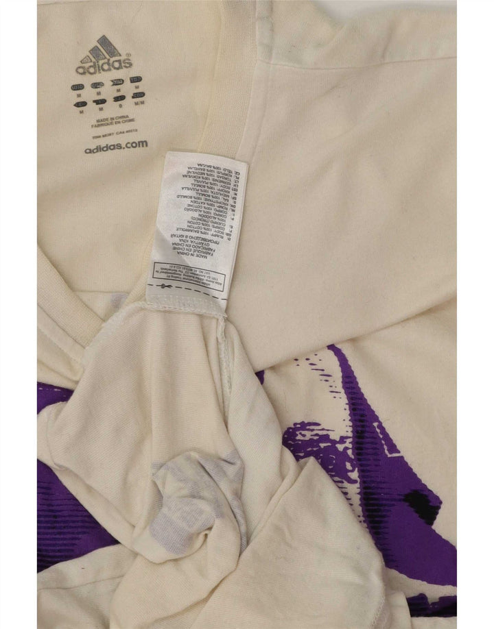 Tricou grafic NBA Adidas pentru bărbați Top, mediu, alb, bumbac