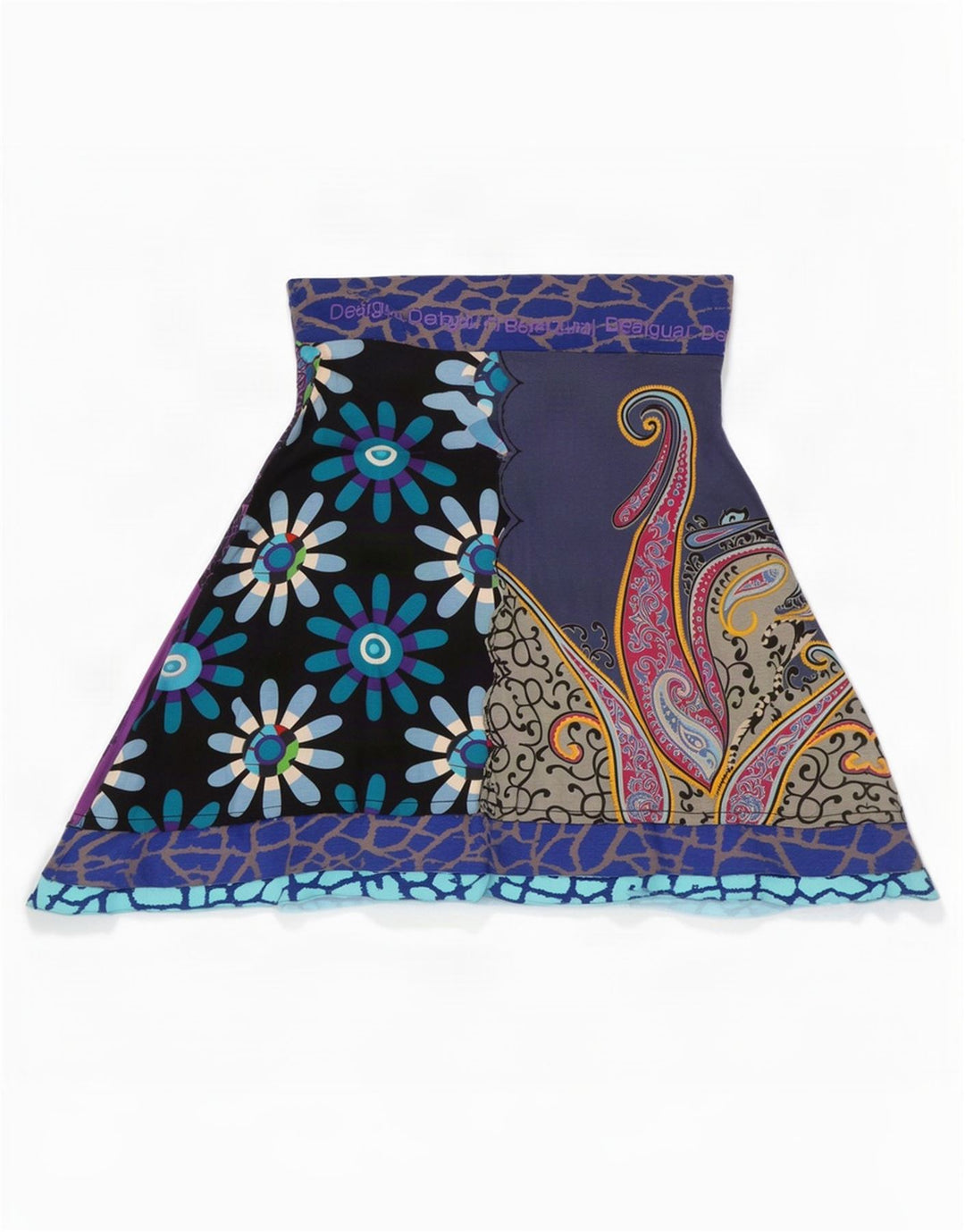 Fusta A-Line Desigual pentru femei, medie W30, multicoloră, cachetele