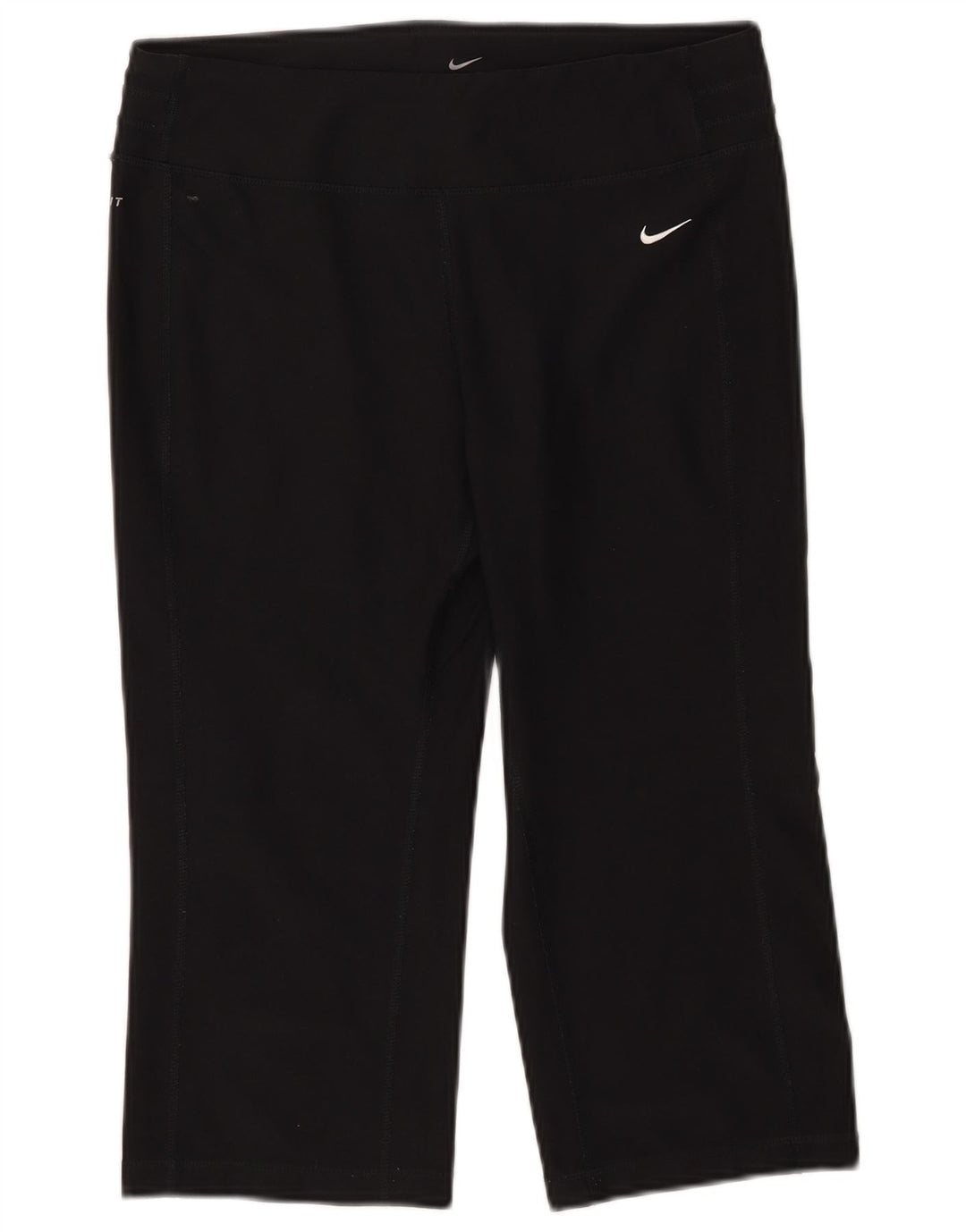 Pantaloni de trening Nike Dri Fit Capri pentru femei UK 14 Poliester mediu negru