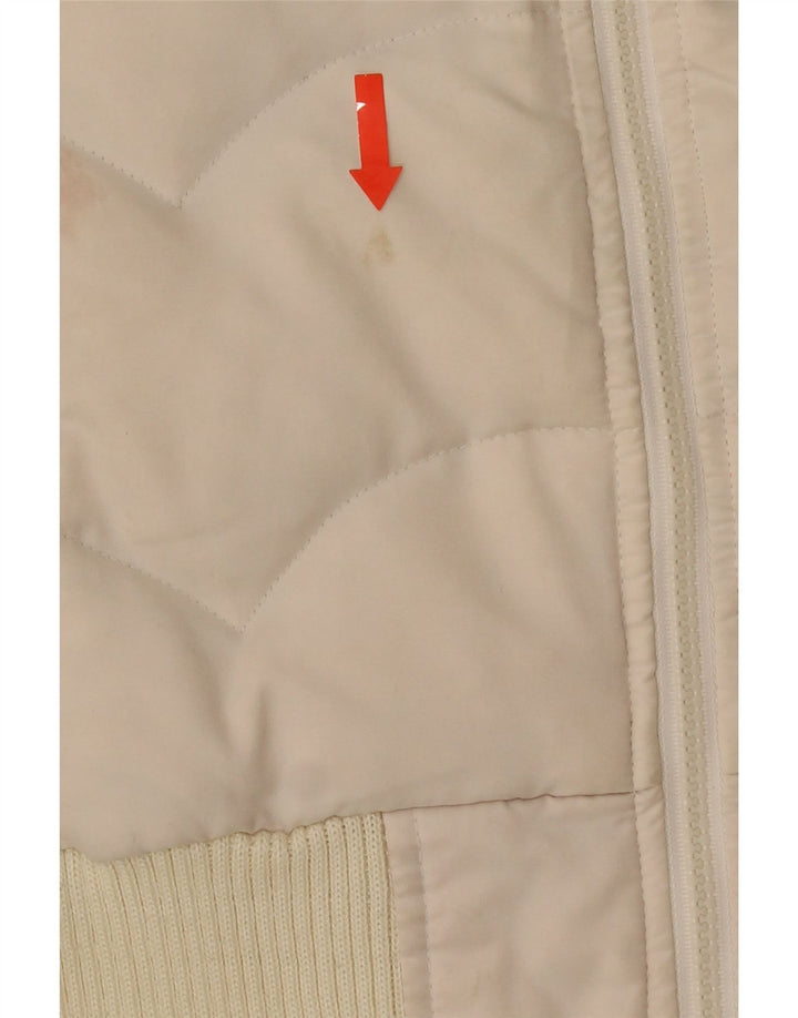 Jachetă căptușită Levi's pentru femei UK 6 XS, alb, poliester