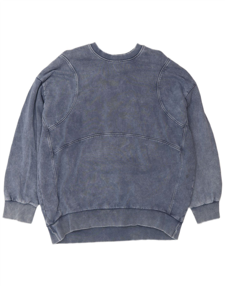 Pulover supradimensionat pentru femei Zara UK 16 mare bumbac bleumarin