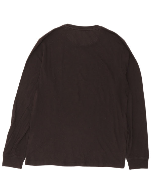 Timberland Slim Fit Top cu mânecă lungă, bumbac mediu negru