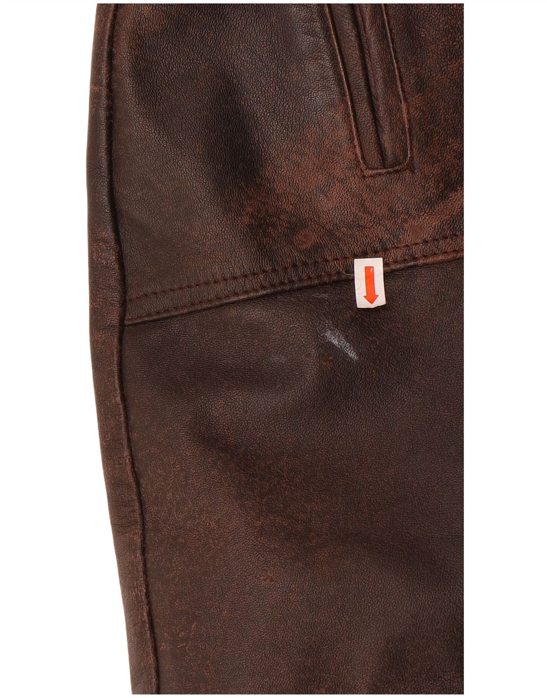 Palton de piele vintage pentru femei UK 14 piele maro medie