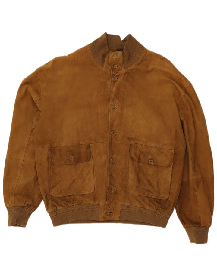 Jachetă Bomber de piele intoarsa pentru barbati Conbipel IT 58 XL piele maro