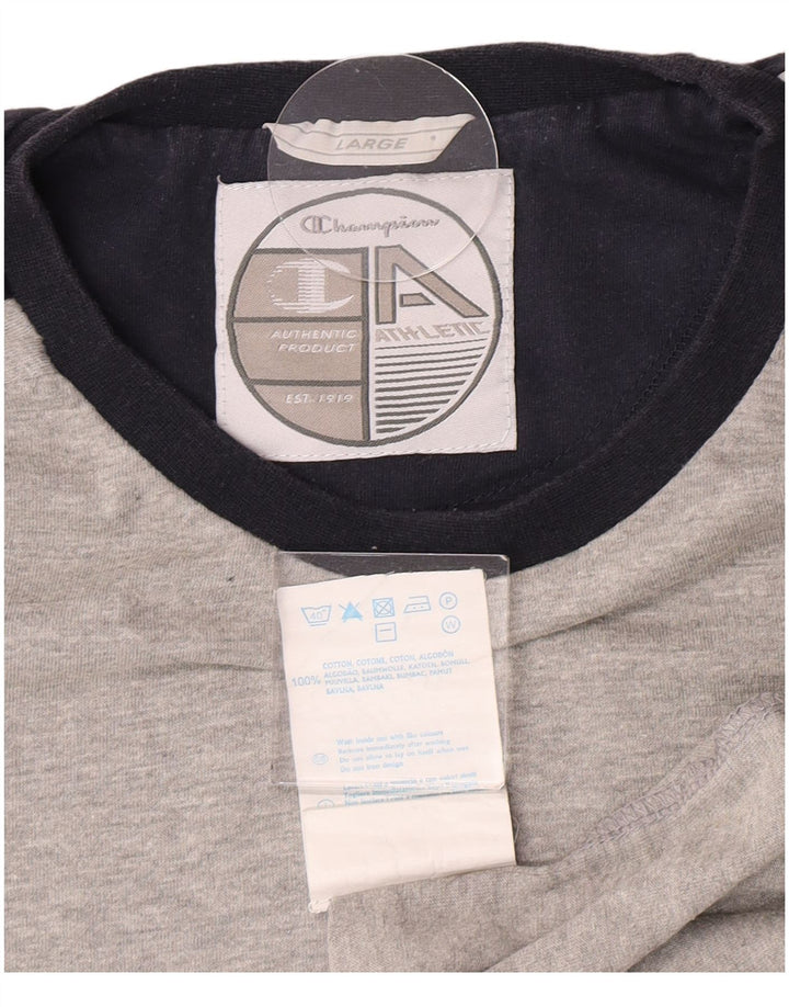 Tricou pentru bărbați Champion Top mare din bumbac gri