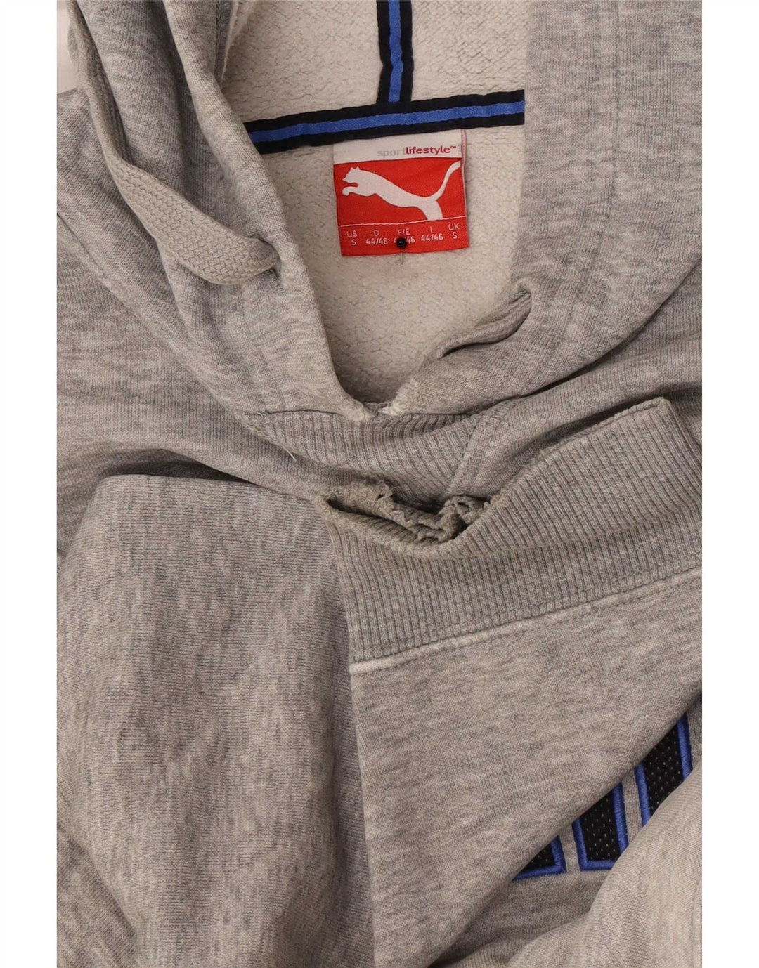 Pulover pentru bărbați Puma Graphic Hoodie, mic, gri, pătat