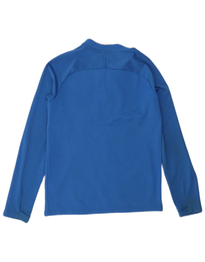 Top grafic Nike pentru băieți cu mânecă lungă 10-11 ani, albastru mediu, colorblock