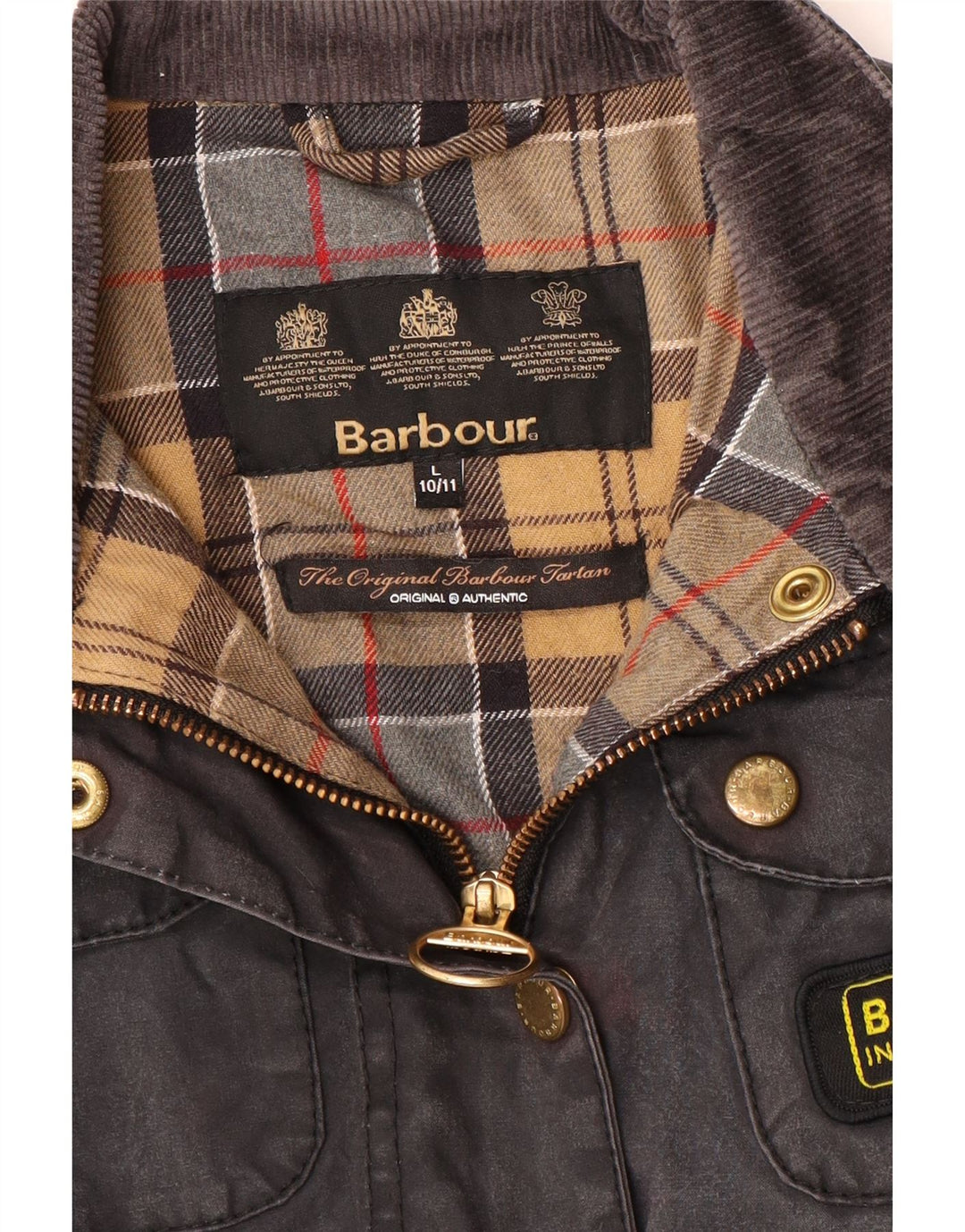 Jachetă Barbour pentru fete, 10-11 ani, mare, neagră