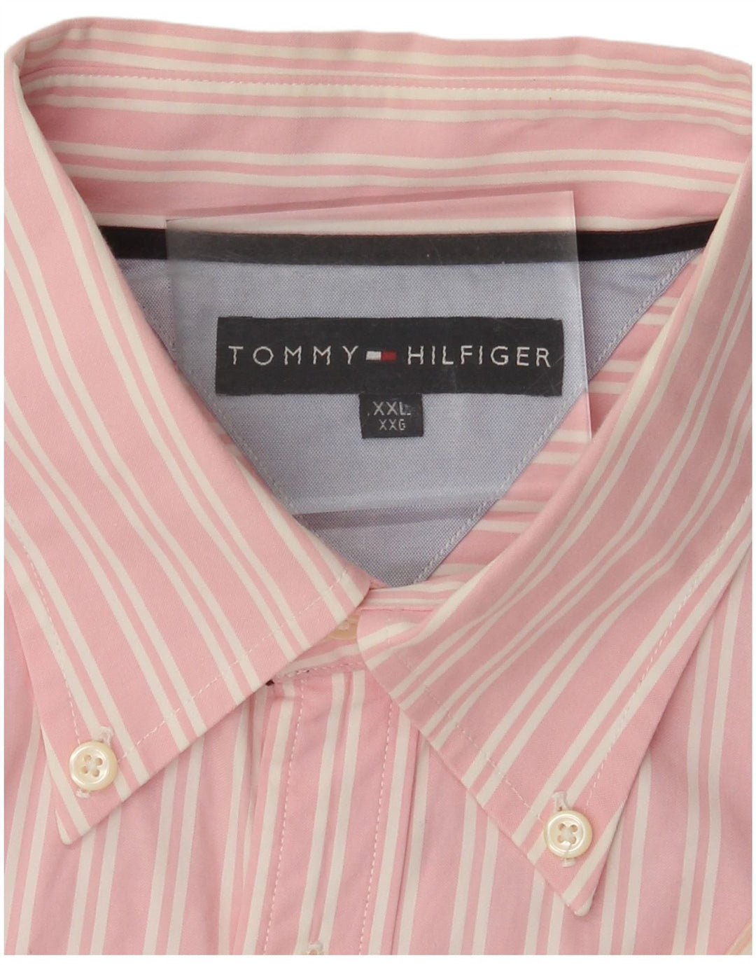 Cămașă pentru bărbați Tommy Hilfiger 2XL roz cu dungi