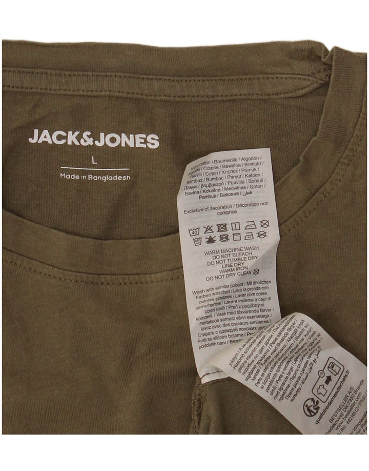 JACK & JONES Tricou pentru bărbați Top mare din bumbac verde