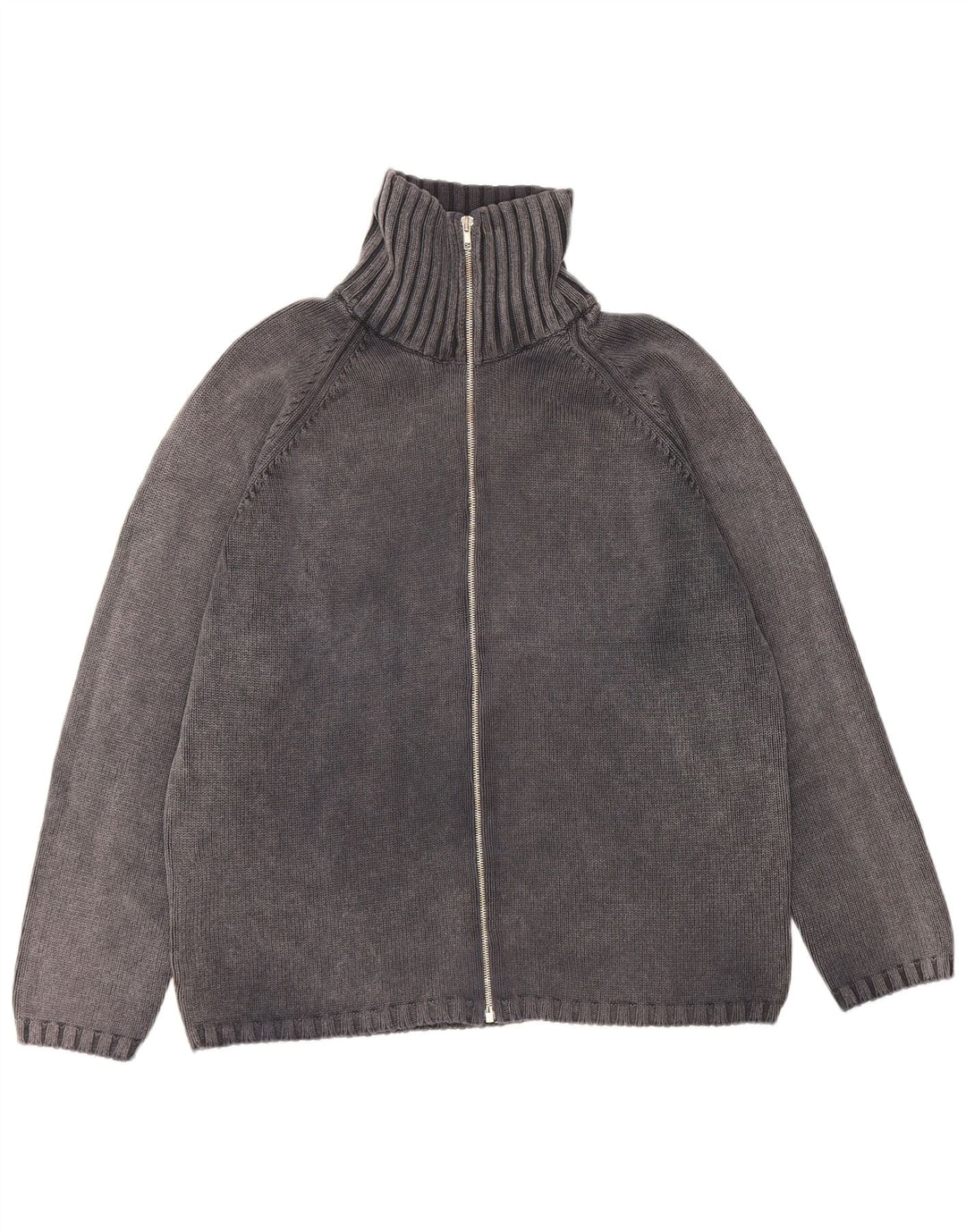 Pulover cardigan pentru bărbați Zara, mare, gri bumbac