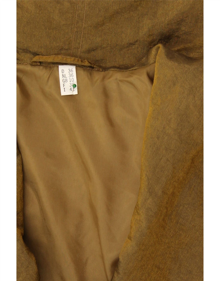 Pelernă de ploaie supradimensionată vintage pentru femei UK 10 Small Gold
