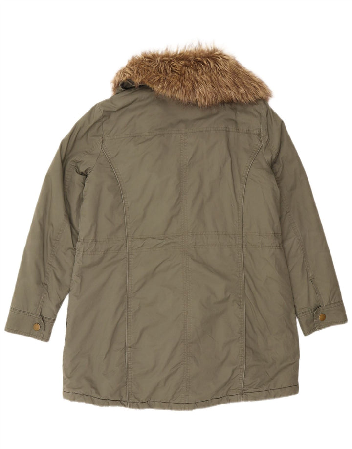 Jachetă parka pentru femei Laura Ashley UK 12 bumbac kaki mediu