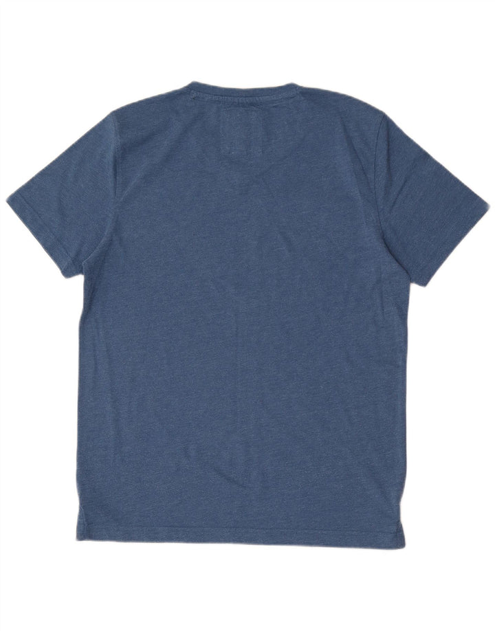 CREW CLOTHING Bărbați Tricou Top Medium Blue Bumbac