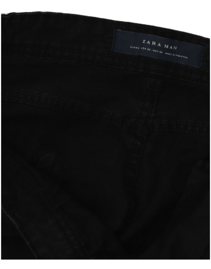 Blugi slim pentru bărbați Zara EU 46 XL W36 L31 Negri