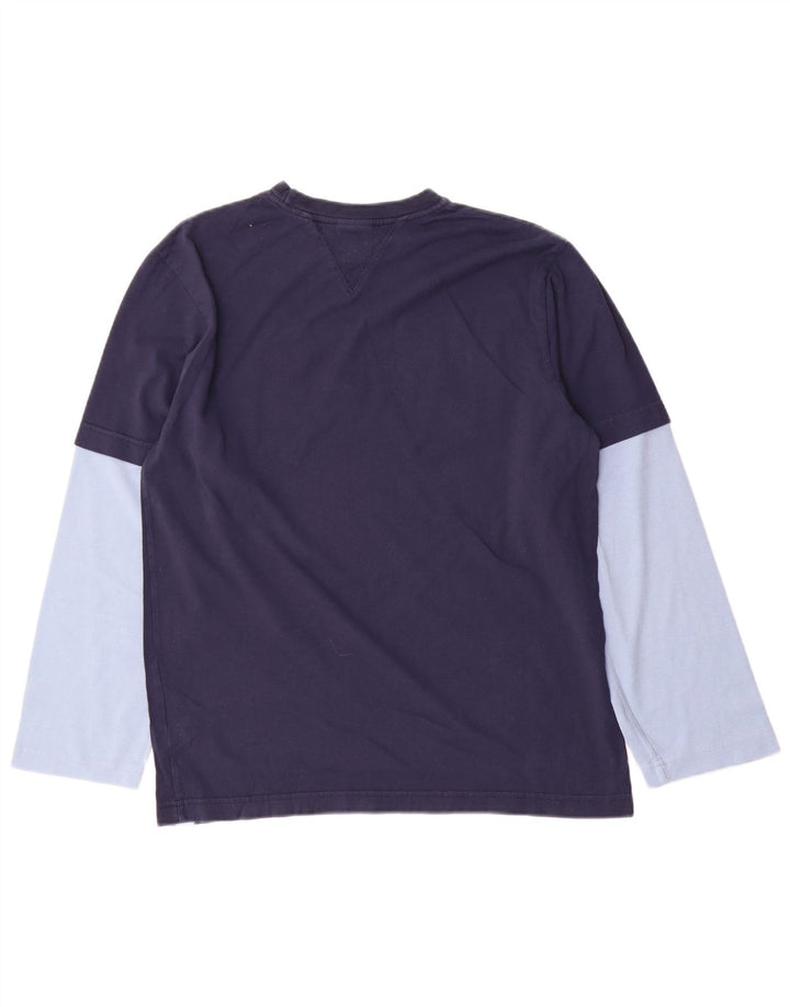 Top grafic Nike pentru băieți cu mânecă lungă, 13-14 ani, XL, bleumarin, color block