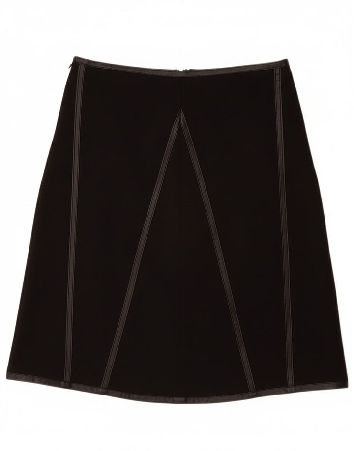 Fusta A-Line pentru femei VINTAGE W28 Medium Black