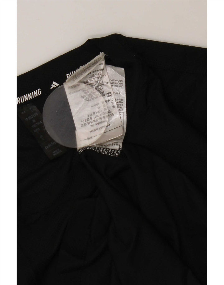 Tricou pentru alergare pentru bărbați Adidas Top mare, negru, poliester