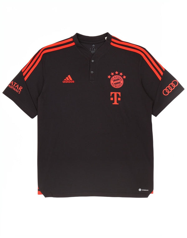 Tricou grafic Adidas pentru bărbați FC Bayern Munchen Top XL bumbac negru