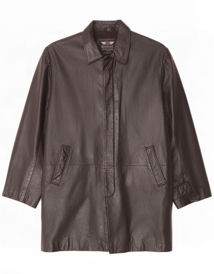 Ironsides Mantoane din piele pentru bărbați UK 44 2XL Negru