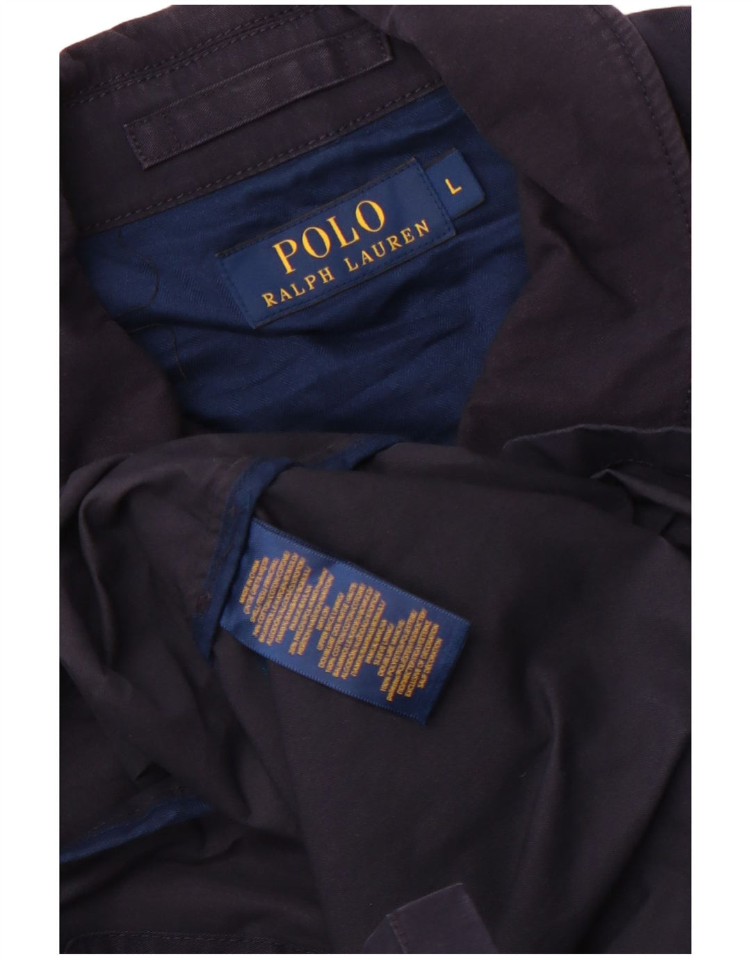 Palton pentru femei Polo Ralph Lauren UK 16 mare bumbac bleumarin