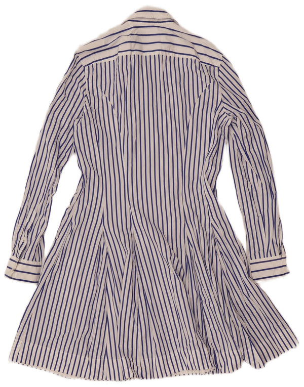 Rochie cămașă Polo Ralph Lauren pentru femei US 8 Medium White Pinstripe
