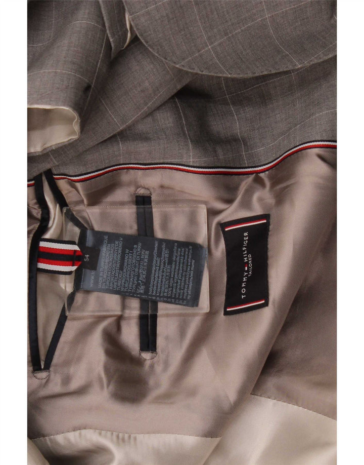 Jachetă blazer croită pentru bărbați Tommy Hilfiger, cu 2 nasturi, IT 54 2XL, gri Check