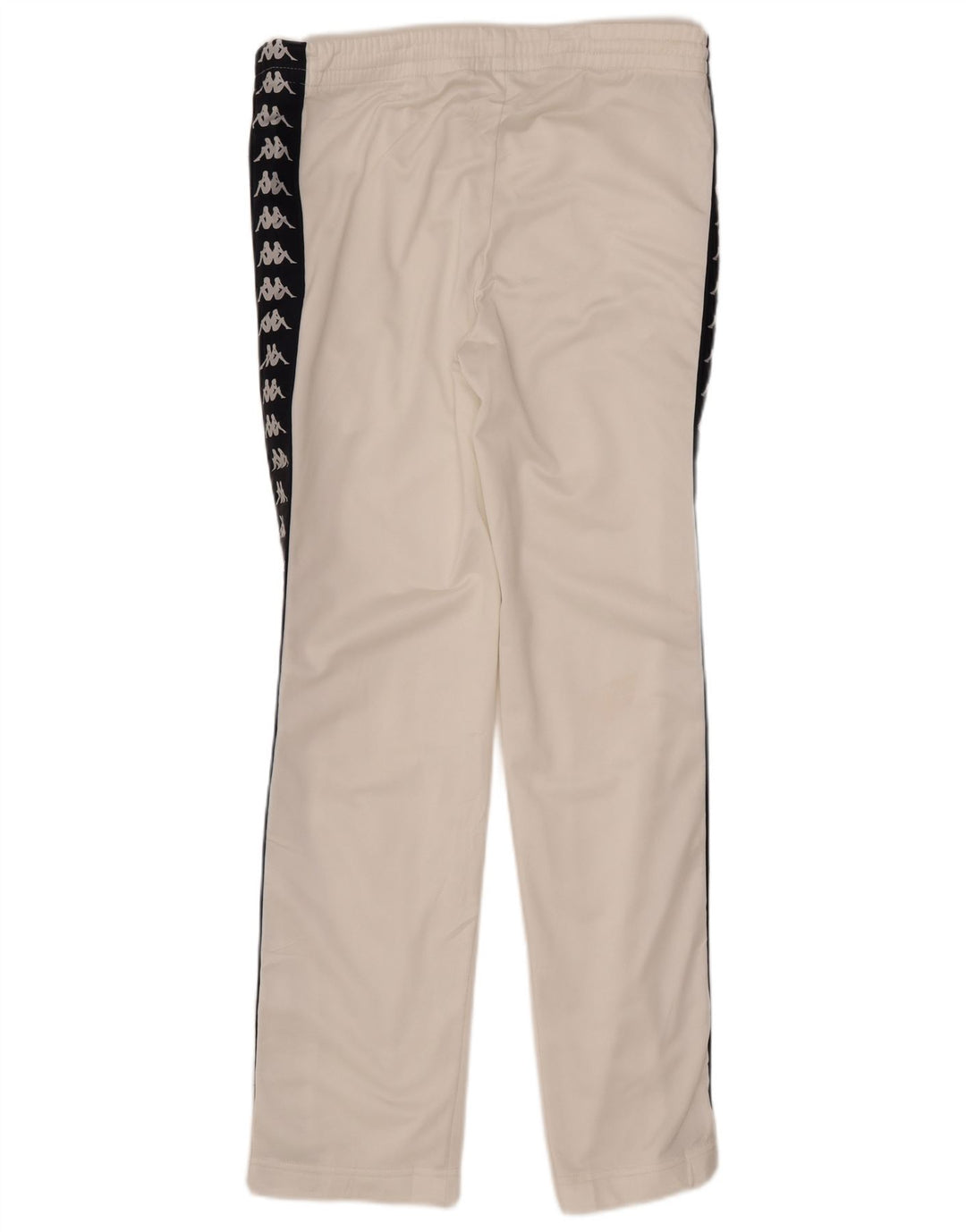 Pantaloni de trening cu grafică pentru bărbați Kappa, alb, poliester color bloc