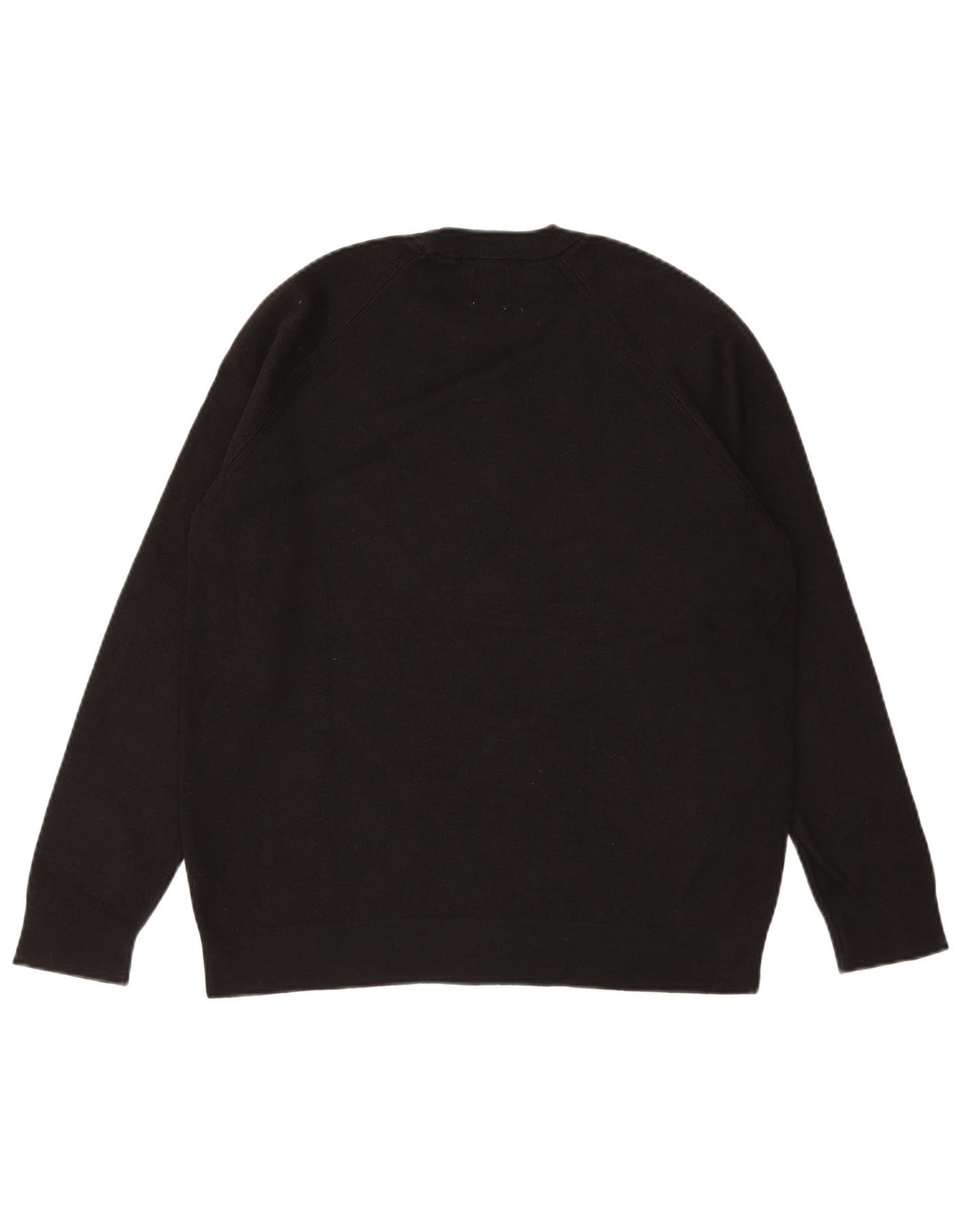 Pulover ZARA pentru bărbați, cu gât crew, bumbac mediu negru