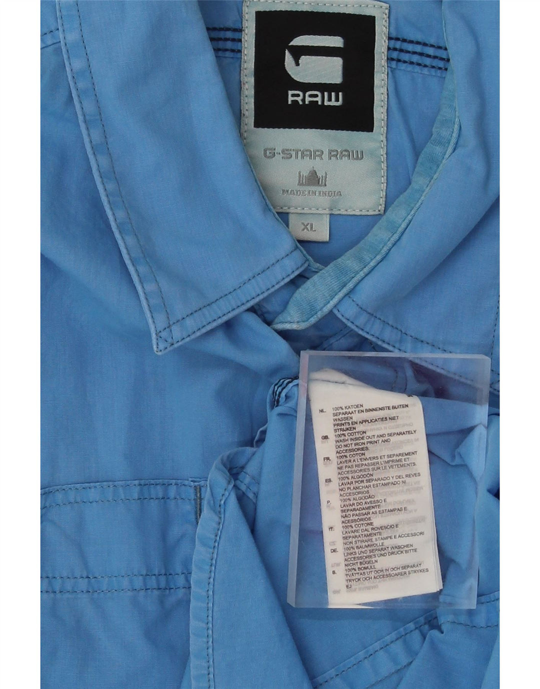 G-STAR Mens Shirt XL Blue Cotton Vintage G-Star and Second-Hand G-Star from Messina Hembry 
