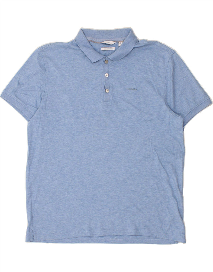 CALVIN KLEIN Mens Polo Shirt Medium Blue Cotton Vintage Calvin Klein and Second-Hand Calvin Klein from Messina Hembry 