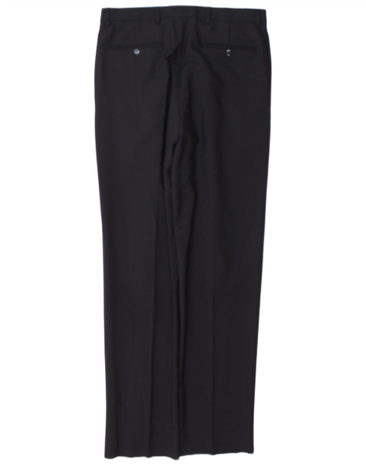 Pantaloni de costum vintage pentru bărbați IT 48 Medium L32 L34 Lână bleumarin