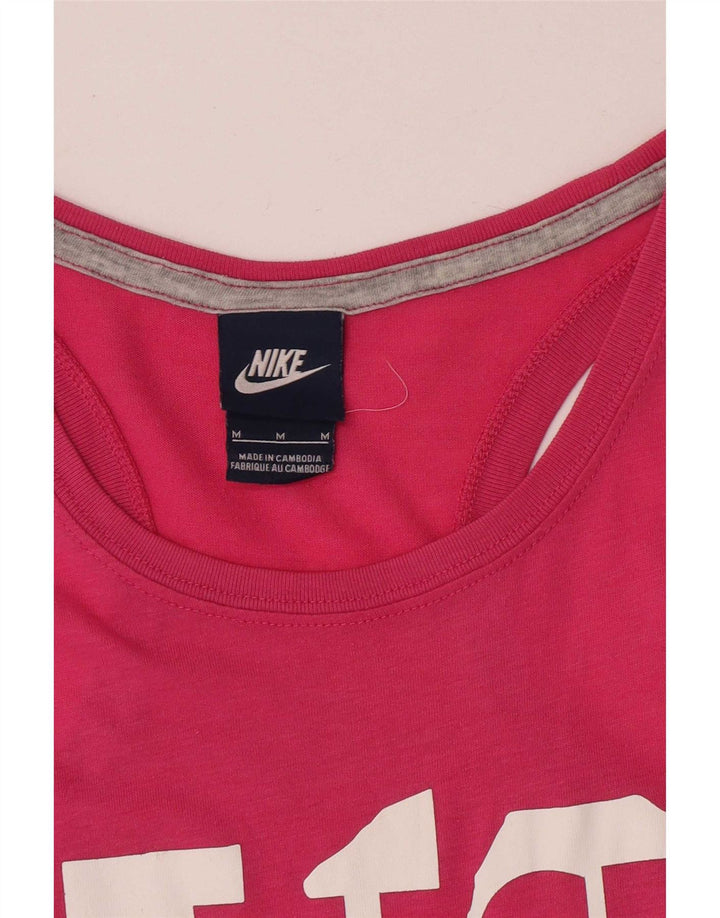 Top cu vestă grafică Nike pentru femei UK 14 Roz mediu
