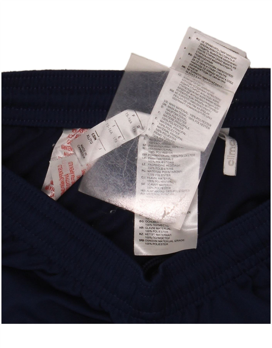 Pantaloni scurți sport Climalite ADIDAS pentru băieți 15-16 ani poliester bleumarin
