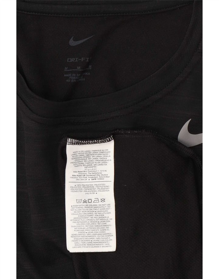 Tricou Nike pentru bărbați Dri Fit Top Mediu Negru Poliester cu pături