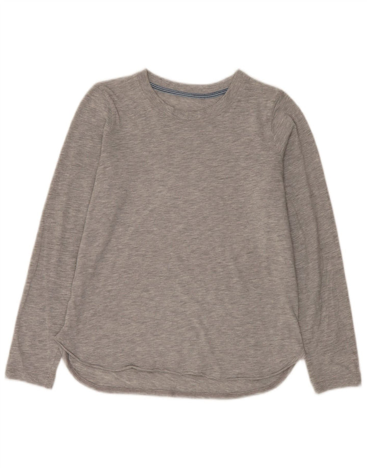 Vintage Top pentru femei cu mânecă lungă UK 12 Medium Gri Pete