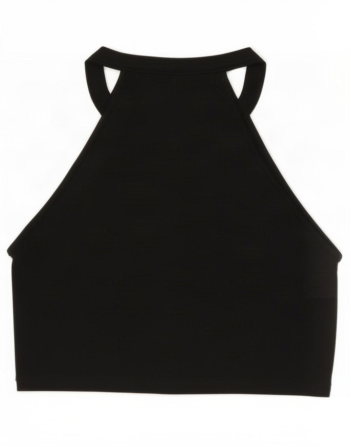 Top Crop Halter pentru femei Zara UK 8 Small Black