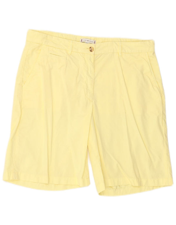 TOMMY HILFIGER Pantaloni scurti chino pentru femei UK 14 Large W34 Yellow