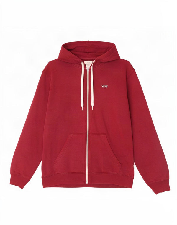 Pulover Vans pentru femei cu fermoar, UK 16, bumbac burgundy mare
