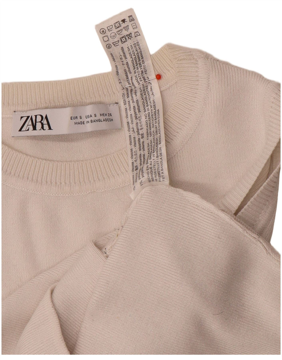 Top cu vestă pentru femei Zara UK 8 Small White Viscose