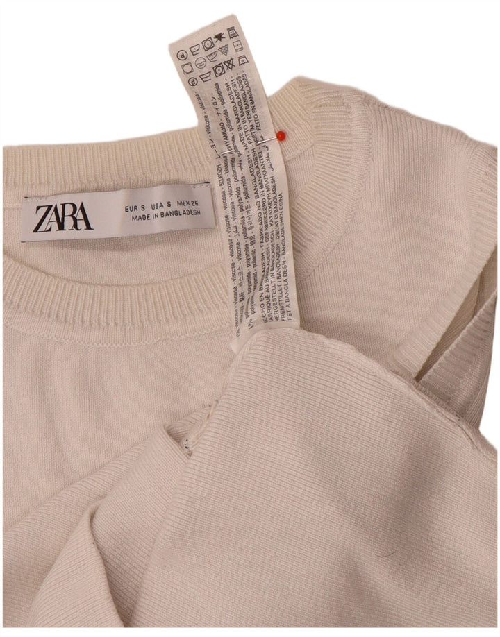 Top cu vestă pentru femei Zara UK 8 Small White Viscose