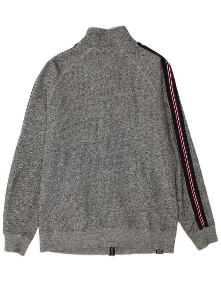 Jachetă de trening pentru bărbați SUPERDRY, bumbac color bloc, gri mediu