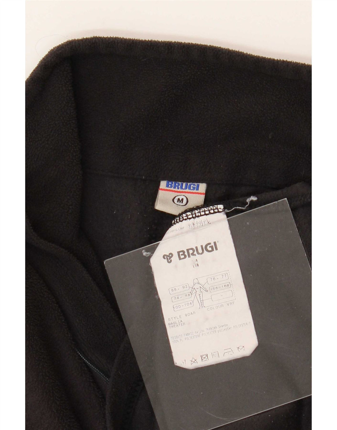 Pulover pentru femei Brugi, cu fermoar și gât, din lână UK 14 Poliester mediu negru