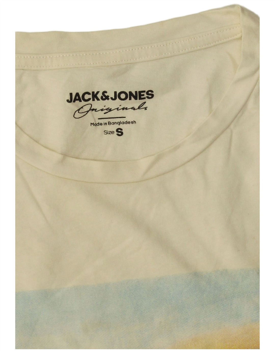 Tricou grafic Jack & Jones pentru bărbați Top mic din bumbac alb