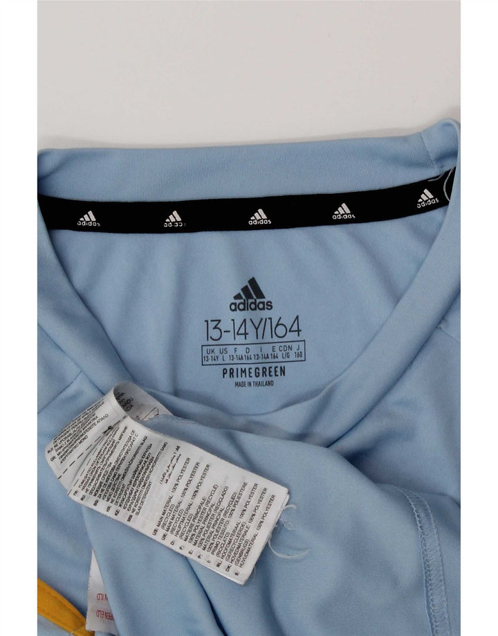 Tricou Adidas Aeroready pentru baieti Top 13-14 ani poliester albastru